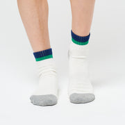 Stripe Ankle 3 Pack - White / Green / Navy