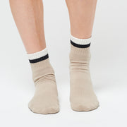 Stripe Ankle 3 Pack - Oatmeal / Black / White