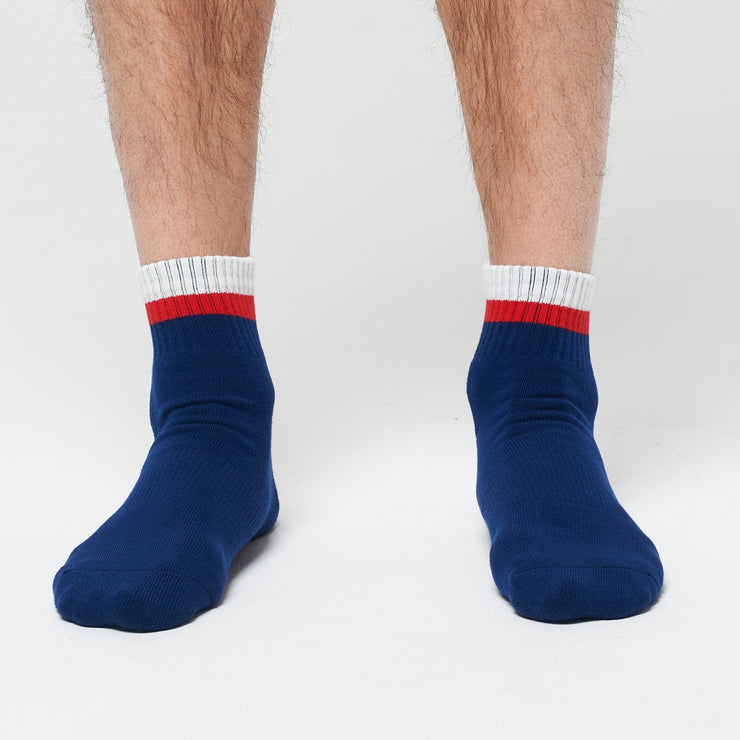 Stripe Ankle 3 Pack - Navy / Red / White