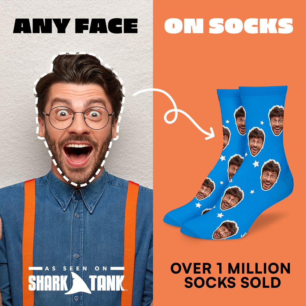 Face Less Cc Clean Socks Put your Face on Socks - Personalized Face Socks
