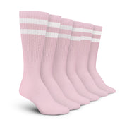 Pink White Stripe Crew - 3 Pack