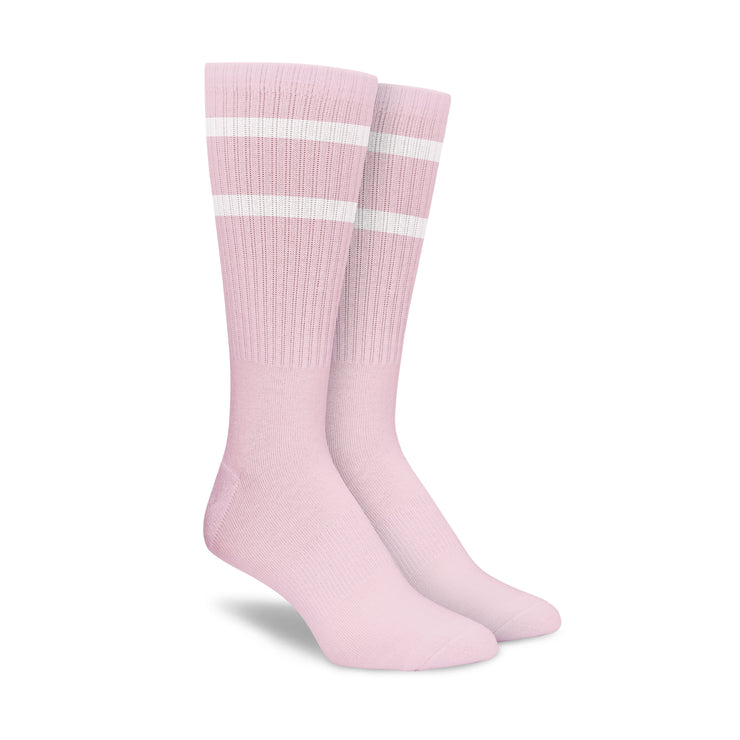 Pink White Stripe Crew - 3 Pack