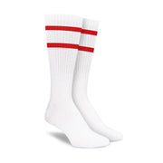 White Red Stripe Crew - 3 Pack