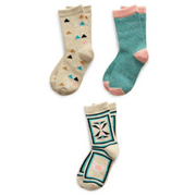 Assorted Girl's Pack of 3 Kids Socks Richer Poorer 9 - 11 Years F GSP-SS1506-L