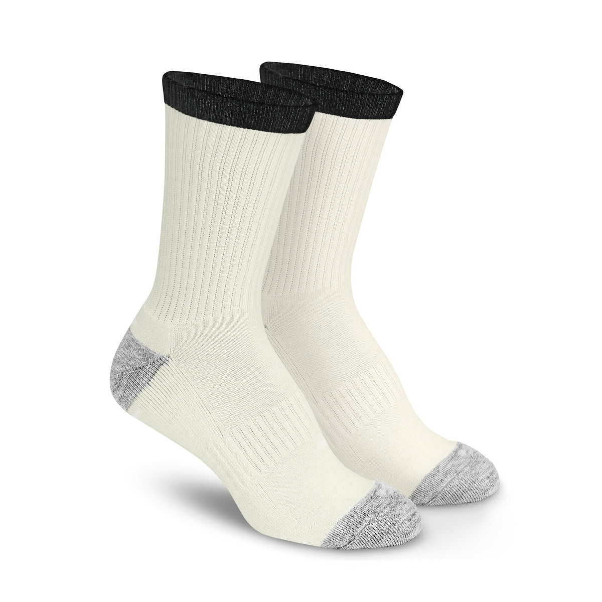 Unisex Merino Wool White Crew Sock